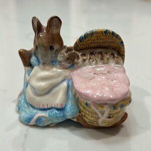 Beatrix Potter’s “Hunca Munca” porcelain figurine, 3.75” tall. England, 1951